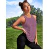 imageOYOANGLE Womens Camo Print Sleeveless Workout Shirts Exercise Running Tank Tops Active Gym TopsMauve Purple