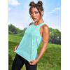 imageOYOANGLE Womens Camo Print Sleeveless Workout Shirts Exercise Running Tank Tops Active Gym TopsMint Blue