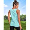 imageOYOANGLE Womens Camo Print Sleeveless Workout Shirts Exercise Running Tank Tops Active Gym TopsMint Blue