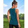 imageOYOANGLE Womens Camo Print Sleeveless Workout Shirts Exercise Running Tank Tops Active Gym TopsTeal Blue