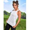 imageOYOANGLE Womens Camo Print Sleeveless Workout Shirts Exercise Running Tank Tops Active Gym TopsWhite