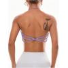 imageOYOANGLE Womens Criss Cross Backless Halter Sports Bra Padded Workout Yoga Bras Athletic Cami Cop TopPurple