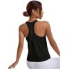 imageOYOANGLE Womens Cut Out Sleeveless Racer Back Round Neck Sports Tank Top Solid Athletic Yoga TopsBlack
