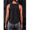 imageOYOANGLE Womens Geo Print Sports Athletic Tank Tops Workout Gym Sleeveless ShirtsBlack