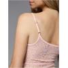 imageOYOANGLE Womens Lace Sheer Scoop Neck Cami Top Spaghetti Strap Tank Tops Slim Fitted CamisolePink