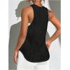 imageOYOANGLE Womens Mesh Workout Tank Top Athletic Running Sleeveless Shirts Yoga Gym TopsBlack