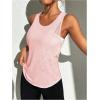 imageOYOANGLE Womens Mesh Workout Tank Top Athletic Running Sleeveless Shirts Yoga Gym TopsPink