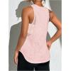 imageOYOANGLE Womens Mesh Workout Tank Top Athletic Running Sleeveless Shirts Yoga Gym TopsPink