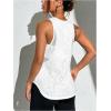imageOYOANGLE Womens Mesh Workout Tank Top Athletic Running Sleeveless Shirts Yoga Gym TopsWhite