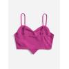 imageOYOANGLE Womens Pearls Trim Asymmetrical Hem Cami Crop Top Sleeveless Backless Spaghetti Strap CamisoleHot Pink