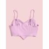 imageOYOANGLE Womens Pearls Trim Asymmetrical Hem Cami Crop Top Sleeveless Backless Spaghetti Strap CamisolePurple