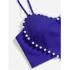imageOYOANGLE Womens Pearls Trim Asymmetrical Hem Cami Crop Top Sleeveless Backless Spaghetti Strap CamisoleRoyal Blue
