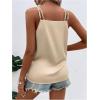 imageOYOANGLE Womens Satin Wrap V Neck Camis Sleeveless Elegant Tank Tops Blouses CamisoleApricot