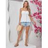 imageOYOANGLE Womens Sleeveless Strapless Twist Front Tube Tops Solid Plain Casual Pleated Flared Tank TopsWhite