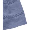 imageOYOANGLE Womens Spaghetti Strap Deep V Neck Crop Cami Tops Tie Front Sleeveless Peplum TopDusty Blue