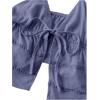 imageOYOANGLE Womens Spaghetti Strap Deep V Neck Crop Cami Tops Tie Front Sleeveless Peplum TopDusty Blue