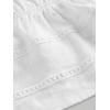 imageOYOANGLE Womens Spaghetti Strap Deep V Neck Crop Cami Tops Tie Front Sleeveless Peplum TopWhite