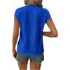 imageOYOANGLE Womens Summer Casual Funny Tee Cute Top Sequin Pocket Front Short Sleeve TShirtRoyal Blue