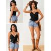 imageOYOANGLE Womens Y2K Fringe Sleeveless Spaghetti Strap Faux Suede Vintage Hippie Crop Top BlouseBlack