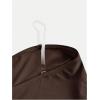 imageOYOANGLE Girls Strapless Ruched Tube Top Asymmetrical Hem Party Bandeau TopsBrown
