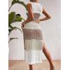 imageOYOANGLE Womens Crochet Hollow Out Sleeveless Split Thigh Beach Midi Tank Dress Bikini Cover UpsWhite