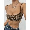 imageOYOANGLE Womens Leopard Print Spaghetti Strap Micro Crop Cami Tops Y2K Sleeveless Scoop Neck Camisole StreetwearBrown