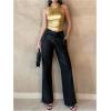 imageOYOANGLE Womens Metallic Ruched Round Neck Sleeveless Tank Top Y2K Slim Fitted Sports Casual Crop TopsGold