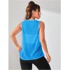 imageOYOANGLE Womens Sheer Sleeveless Crew Neck Sports Tank Top Sleeveless Athletic Workout ShirtsBlue