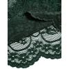 imageOYOANGLE Womens Sleeveless Mesh Floral Lace Scallop V Neck Backless Tank Top BlouseDark Green