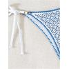 imageOYOANGLE Womens 2 Piece Halter Bikini Sets Floral Print Triangle Backless Tie Side High Cut SwimsuitsBlue and White