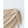 imageOYOANGLE Womens Textured Knot Side Wrap Beach Mini Skirts Bathing Suit Cover Up SkirtApricot