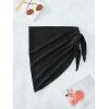 imageOYOANGLE Womens Textured Knot Side Wrap Beach Mini Skirts Bathing Suit Cover Up SkirtBlack