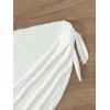 imageOYOANGLE Womens Textured Knot Side Wrap Beach Mini Skirts Bathing Suit Cover Up SkirtWhite