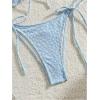 imageOYOANGLE Womens 2 Piece Floral Bikini Set Lace Trim Spaghetti Strap Underwire Padding Bathing Suits SwimwearBlue