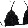imageOYOANGLE Womens 3 Pieces Swimsuit Halter Triangle Bikini Swimsuit with Mesh Beach Skirt Cover UpBlack