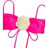 imageOYOANGLE Womens Womens 2 Piece 3D Rose Bikini Swimsuit Spaghetti Strap High Waisted Bathing Suit BeachwearHot Pink