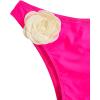 imageOYOANGLE Womens Womens 2 Piece 3D Rose Bikini Swimsuit Spaghetti Strap High Waisted Bathing Suit BeachwearHot Pink