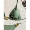 imageOYOANGLE Womens 2 Piece Bikini Set Spaghetti Strap Halter Swimsuit High Cut Bathing SuitsArmy Green