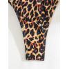 imageOYOANGLE Womens 2 Piece Bikini Sets Leopard Print Spaghetti Strap Tie Side Bathing Suit Swimsuit SwimwearBlack and Brown