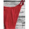 imageOYOANGLE Womens Sexy One Piece Swimsuit Criss Cross String Bikini Swimsuits Thong Bathing SuitsDeep Red