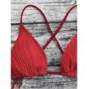 imageOYOANGLE Womens Sexy One Piece Swimsuit Criss Cross String Bikini Swimsuits Thong Bathing SuitsDeep Red