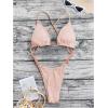 imageOYOANGLE Womens Sexy One Piece Swimsuit Criss Cross String Bikini Swimsuits Thong Bathing SuitsDusty Pink