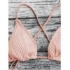 imageOYOANGLE Womens Sexy One Piece Swimsuit Criss Cross String Bikini Swimsuits Thong Bathing SuitsDusty Pink