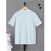 imageOYOANGLE Boys Short Sleeve Collar Neck Cable Knitted Solid Plain Golf Uniform ShirtBlue