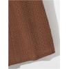 imageOYOANGLE Boys Short Sleeve Collar Neck Cable Knitted Solid Plain Golf Uniform ShirtBrown