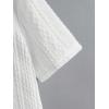 imageOYOANGLE Boys Short Sleeve Collar Neck Cable Knitted Solid Plain Golf Uniform ShirtWhite