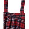 imageOYOANGLE Girls 2 Piece Outfits TShirt ampamp Overall Skirt Set Clothing SetsBlack and Red