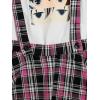 imageOYOANGLE Girls 2 Piece Outfits TShirt ampamp Overall Skirt Set Clothing SetsRed and Black