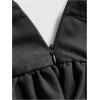 imageOYOANGLE Womens Bow Tiered Layered Mini Skirt Low Waist Ruffle Flared Goth Y2K SkirtsBlack