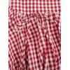 imageOYOANGLE Womens Bubble Checkered Tie Bow Front Y2k Mini SkirtsRed
